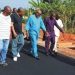 Governor Akeredolu inspecting road project in Akure