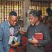 From left: Permanent Secretary, Ministry of Finance, Prophet Jide Ekpobomini, discussing with Commissioner of the ministry, Mr Wale Akinterinwa at the prayer meeting
