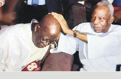Flash back! President-elect, Asiwaju Bola Tinubu, receiving blessing from Afenifere National Leader, Pa Reuben Fasoranti at his residence in Akure, before the February 25th Presidential election