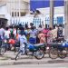 Customers waiting to withdraw money from an Automated Teller Machine (ATM) in Akure …yesterday                                                                                                                Photo: Ayodele Suberu