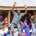 APC member who won the Akoko North West Constituency I, Fatai Tiamiyu being celebrated after his declaration by INEC