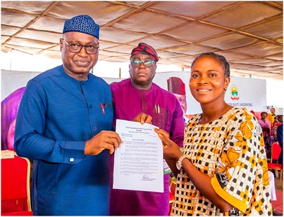 Ekiti State Governor, Mr Biodun Oyebanji flagged off distribution of letters of appointment to 1,300 newly recruited primary school teachers in the state