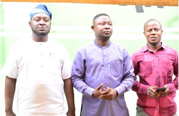 From left: Ondo State SWAN Chairman, Segun Giwa, Secretary, Joseph Adesuyan and Financial Secretary, Femi Atolagbe                                   Photo: Stephen Olajide