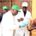 Senior Special Assistant to the Governor on Agric and Agribusiness, Mr Akin Olotu (2ndL) vaccinating a dog at the event held in Akure yesterday   						Photo: Stpehen Olajide