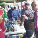 Permanent Secretary, Ondo State Ministry of Education, Science and Technology, Folasade Adegoke, assessing crafts displayed by students at the Global Entrepreneurship Exhibition held in Akure on Tuesday