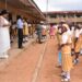 Students of Adegbola Grammar School being addressed on the assembly ground